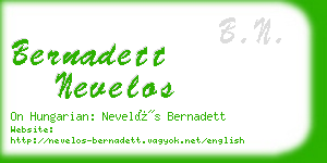 bernadett nevelos business card